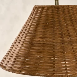VND6475 StyleCraft Home Collection Tapered Rattan Swivel Plug-In Sconce