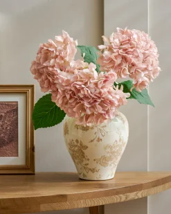 VND0078 K & K Interiors, Inc. Taupe Distressed Floral Vase