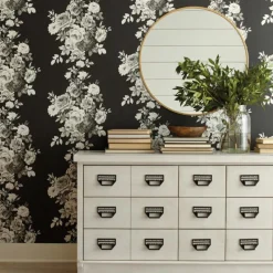 VND2730 York Wallcoverings Tea Rose Wallpaper