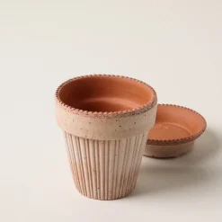 VND7468 Bergs Potter INC Terracotta Dotted Bergs Pot