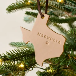 VND3296 Labworx Core, LLC Texas Magnolia Leather Ornament