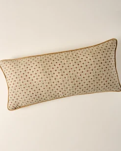 VND8009 Jaipur Arts Thea Clay Block Print Large Lumbar Pillow
