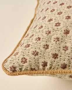 VND8009 Jaipur Arts Thea Clay Block Print Large Lumbar Pillow