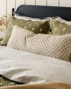 VND8009 Jaipur Arts Thea Clay Block Print Large Lumbar Pillow