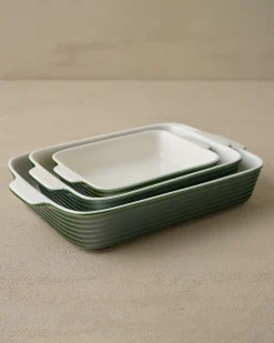 VND7817 FOXSTONE DEVELOPMENT CO.,LTD The Cottage Collection Forest Green Baking Dish Set of Three