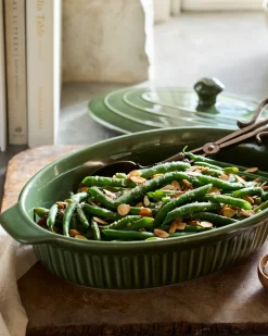 VND7817 FOXSTONE DEVELOPMENT CO.,LTD The Cottage Collection Forest Green Oval Baking Dish