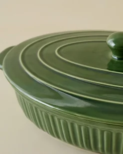 VND7817 FOXSTONE DEVELOPMENT CO.,LTD The Cottage Collection Forest Green Oval Baking Dish