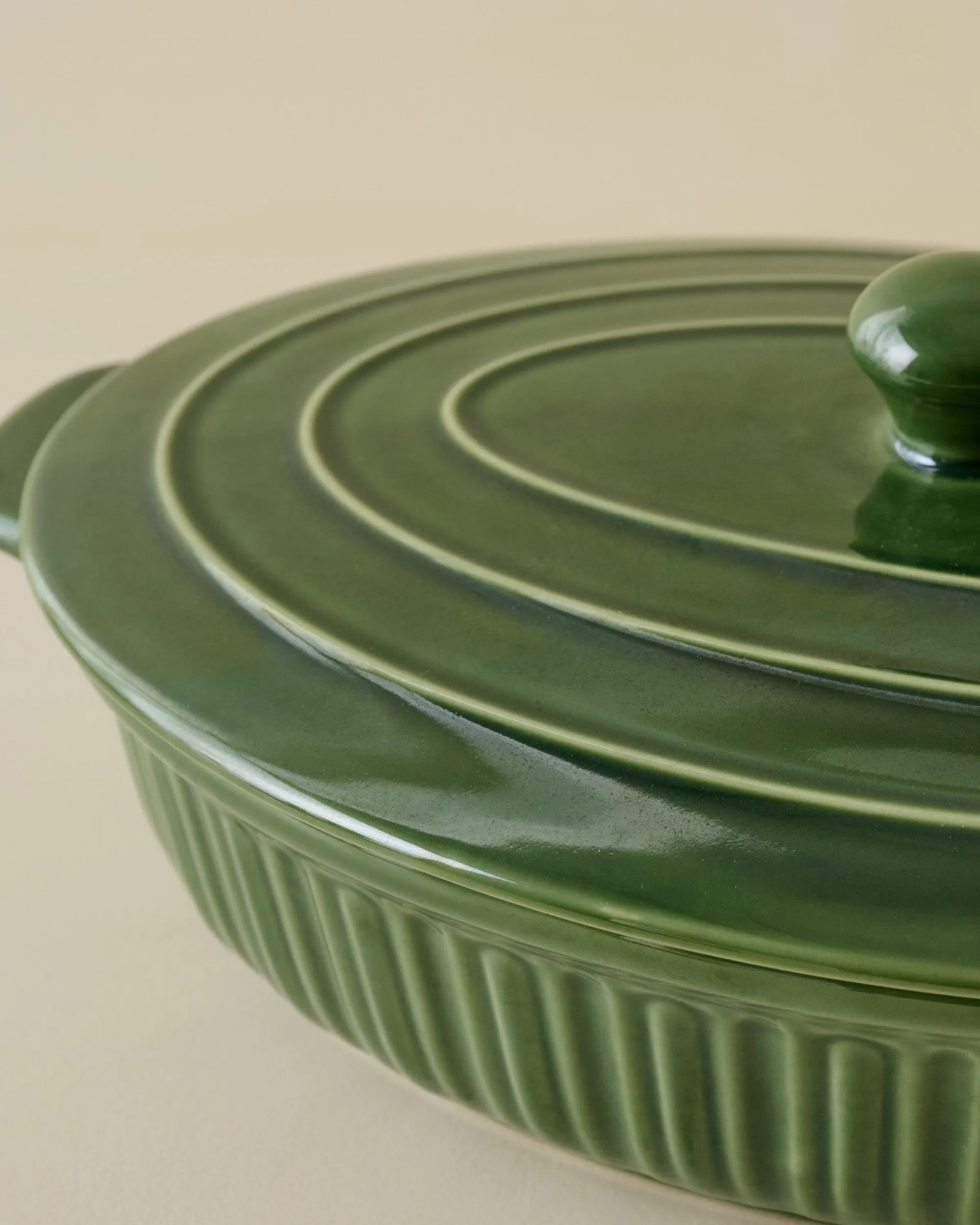 VND7817 FOXSTONE DEVELOPMENT CO.,LTD The Cottage Collection Forest Green Oval Baking Dish