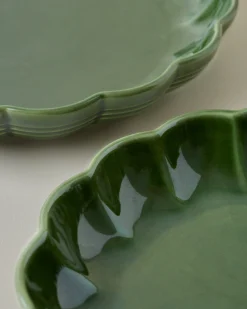 VND7817 FOXSTONE DEVELOPMENT CO.,LTD The Cottage Collection Forest Green Scalloped Baking Dish Set