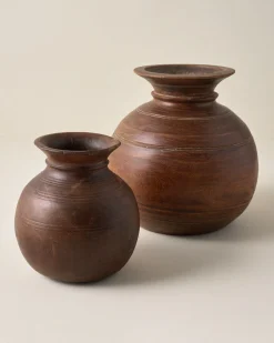 VND0207 Sullivan's Theo Aged Wood Vase