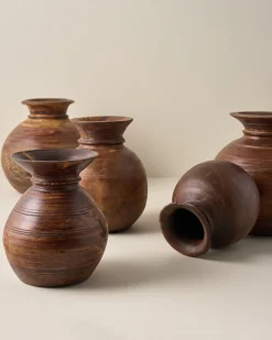 VND0207 Sullivan's Theo Aged Wood Vase