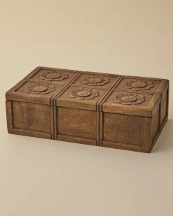 VND8122 R R INDUSTRIES Trina Carved Wood Box