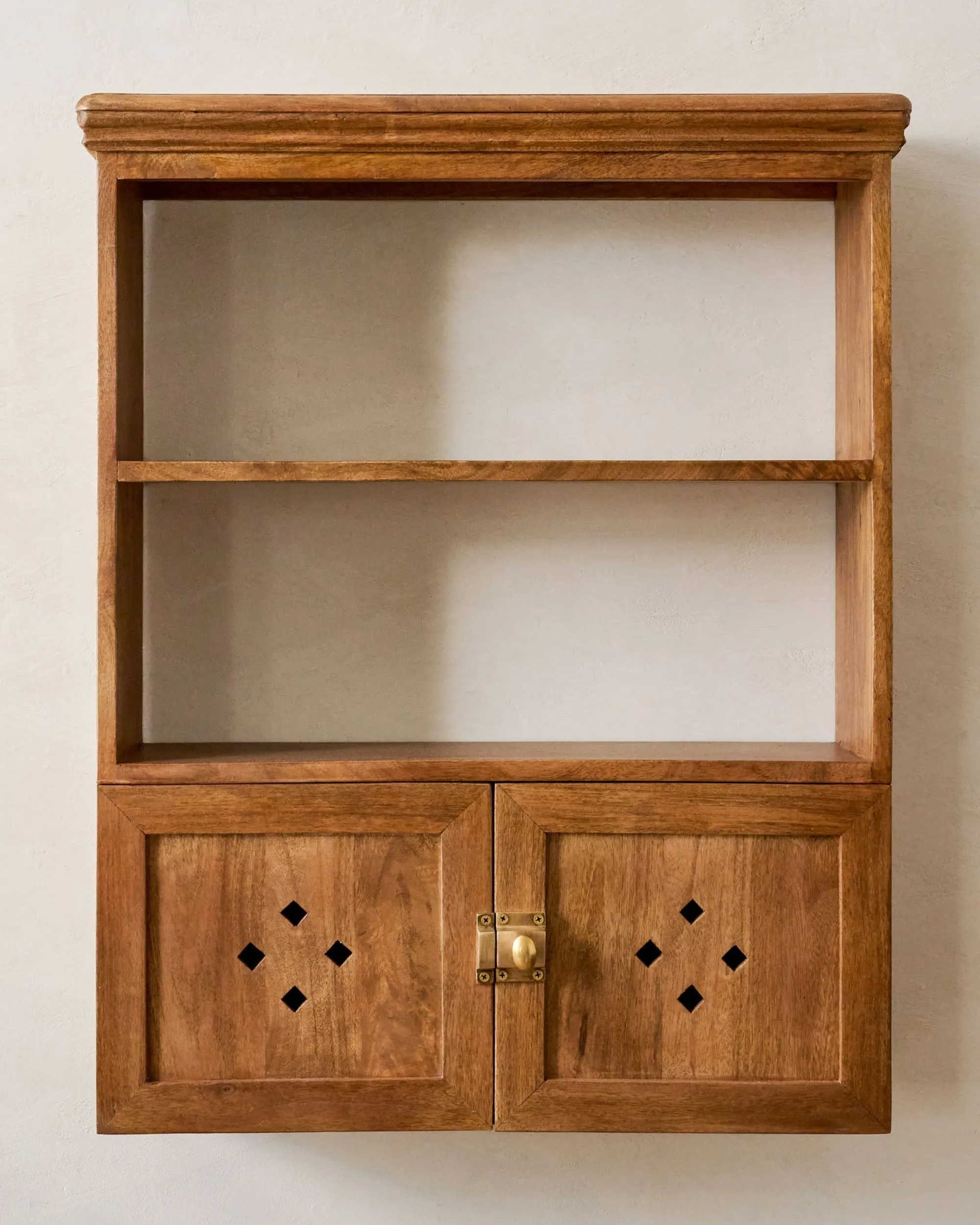 VND7974 Guru Creations Vaughn Antiqued Wood Shelf with Doors
