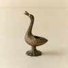 VND6714 BRASAGE Vintage Inspired Brass Duck Taper Holder