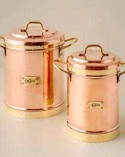 VND8417 AC Brothers Vintage Inspired Copper + Brass Canister