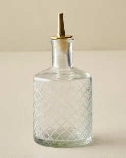 VND0018 Be Home Vintage-Inspired Etched Glass Bottle