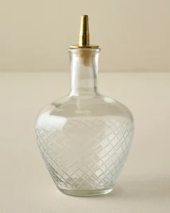 VND0018 Be Home Vintage-Inspired Etched Glass Bottle