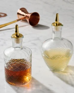 VND0018 Be Home Vintage-Inspired Etched Glass Bottle