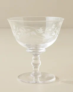 VND8399 Beijing Housewares Industries Ltd Vintage-Inspired Etched Glass Coupe