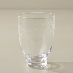 Magnolia Vintage-Inspired Etched Glass Drinkware Bundle