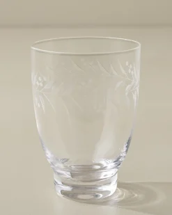 VND8399 Beijing Housewares Industries Ltd Vintage-Inspired Etched Glass Tumbler