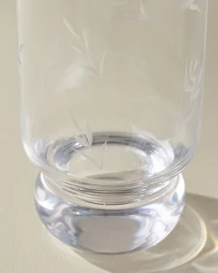 VND8399 Beijing Housewares Industries Ltd Vintage-Inspired Etched Glass Tumbler