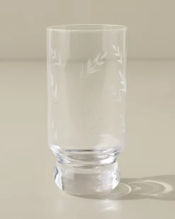 VND8399 Beijing Housewares Industries Ltd Vintage-Inspired Etched Glass Tumbler