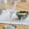 VND8399 Beijing Housewares Industries Ltd Vintage-Inspired Etched Glass Wine Glass