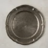 VND0164 Creative Co-op Inc Vintage-Inspired Pewter Charger