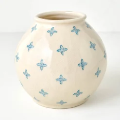 Magnolia Vintage Inspired Vase + Queen Anne Lace Bush Bundle