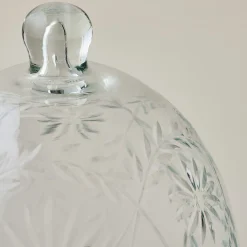 VND6967 S Gopal Overseas Vivian Cut Glass Candle Cloche