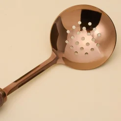 VND8417 AC Brothers Walnut Handle + Copper Slotted Spoon