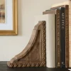 VND8122 R R INDUSTRIES Warren Hand Carved Wood Bookends