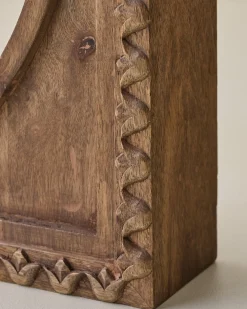 VND8122 R R INDUSTRIES Warren Hand Carved Wood Bookends