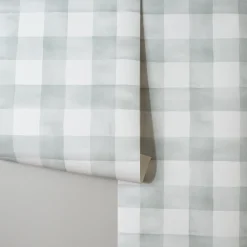 VND2730 York Wallcoverings Watercolor Check Wallpaper