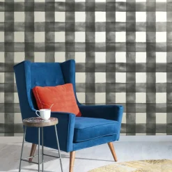 VND2730 York Wallcoverings Watercolor Check Wallpaper