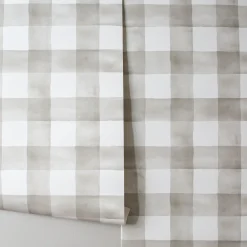 VND2730 York Wallcoverings Watercolor Check Wallpaper