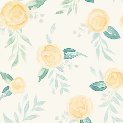 VND2730 York Wallcoverings Watercolor Roses Wallpaper