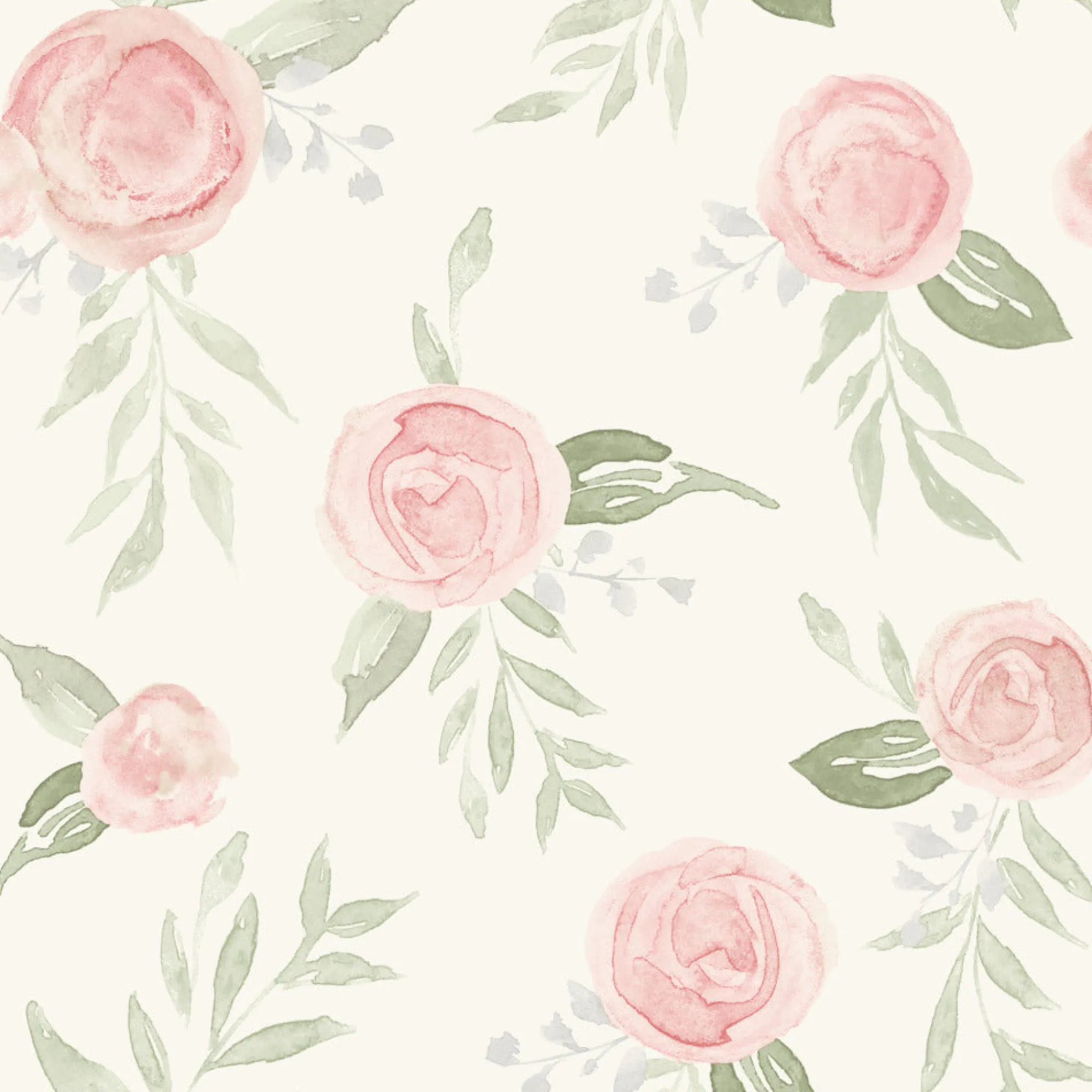VND2730 York Wallcoverings Watercolor Roses Wallpaper
