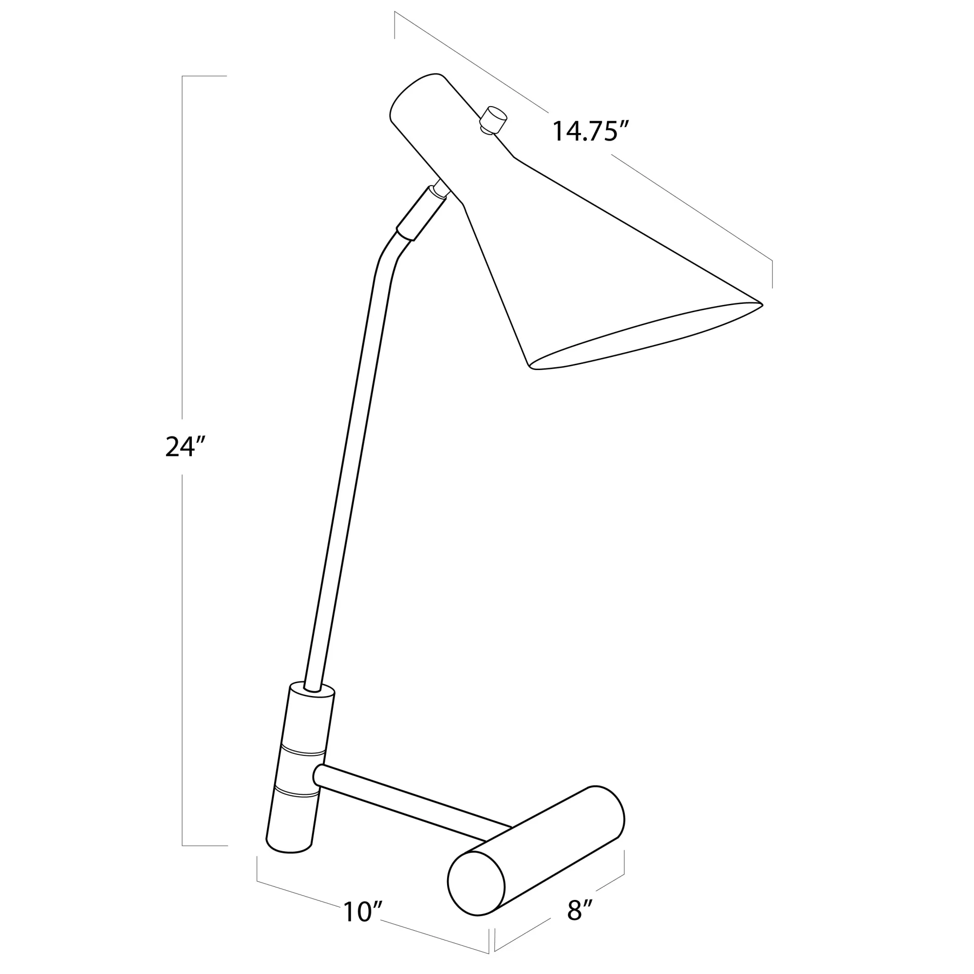 VND7751 Regina Andrew Design Inc Wells Brass Task Lamp