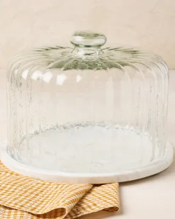 VND7002 DILEEP INDUSTRIES PVT. LTD. White Marble Fluted Cake Dome