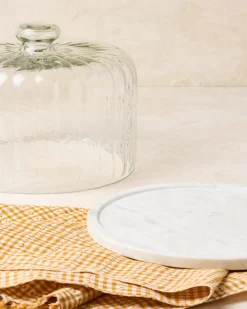 VND7002 DILEEP INDUSTRIES PVT. LTD. White Marble Fluted Cake Dome