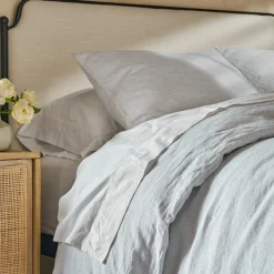 VND6325 The Airtex Group White Stripe Linen Cotton Duvet Cover