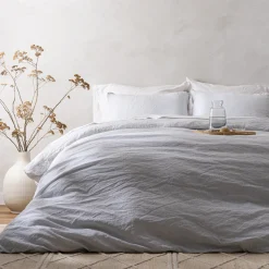 VND6325 The Airtex Group White Stripe Linen Cotton Duvet Cover