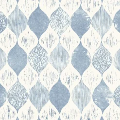 VND2730 York Wallcoverings Woodblock Print Wallpaper