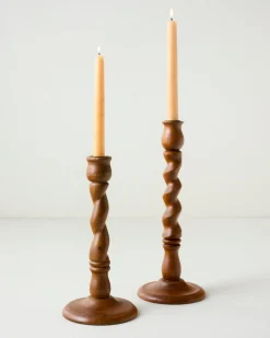 VND7974 Guru Creations Wooden Barley Twist Taper Holder