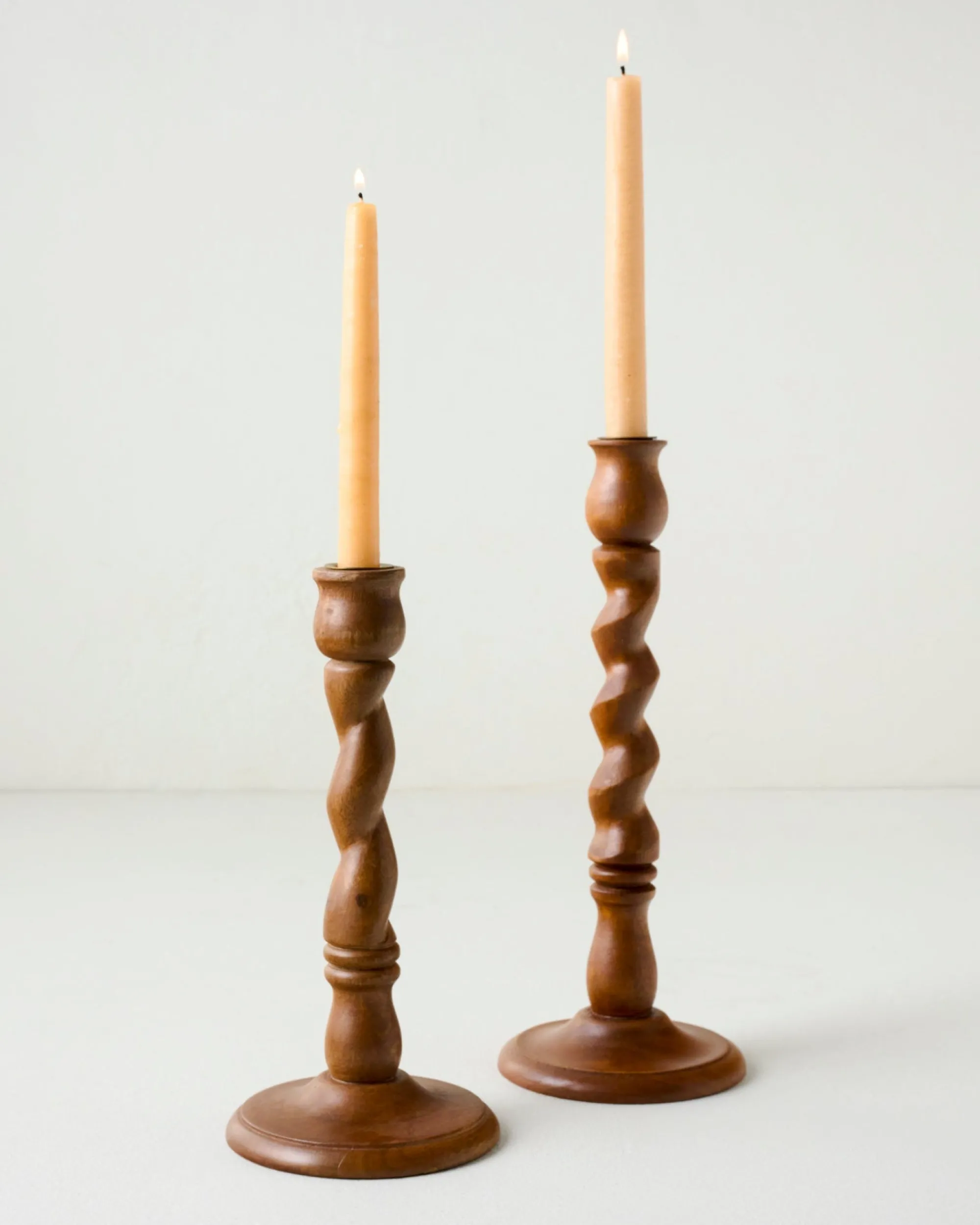 VND7974 Guru Creations Wooden Barley Twist Taper Holder