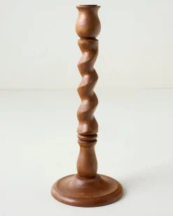 VND7974 Guru Creations Wooden Barley Twist Taper Holder