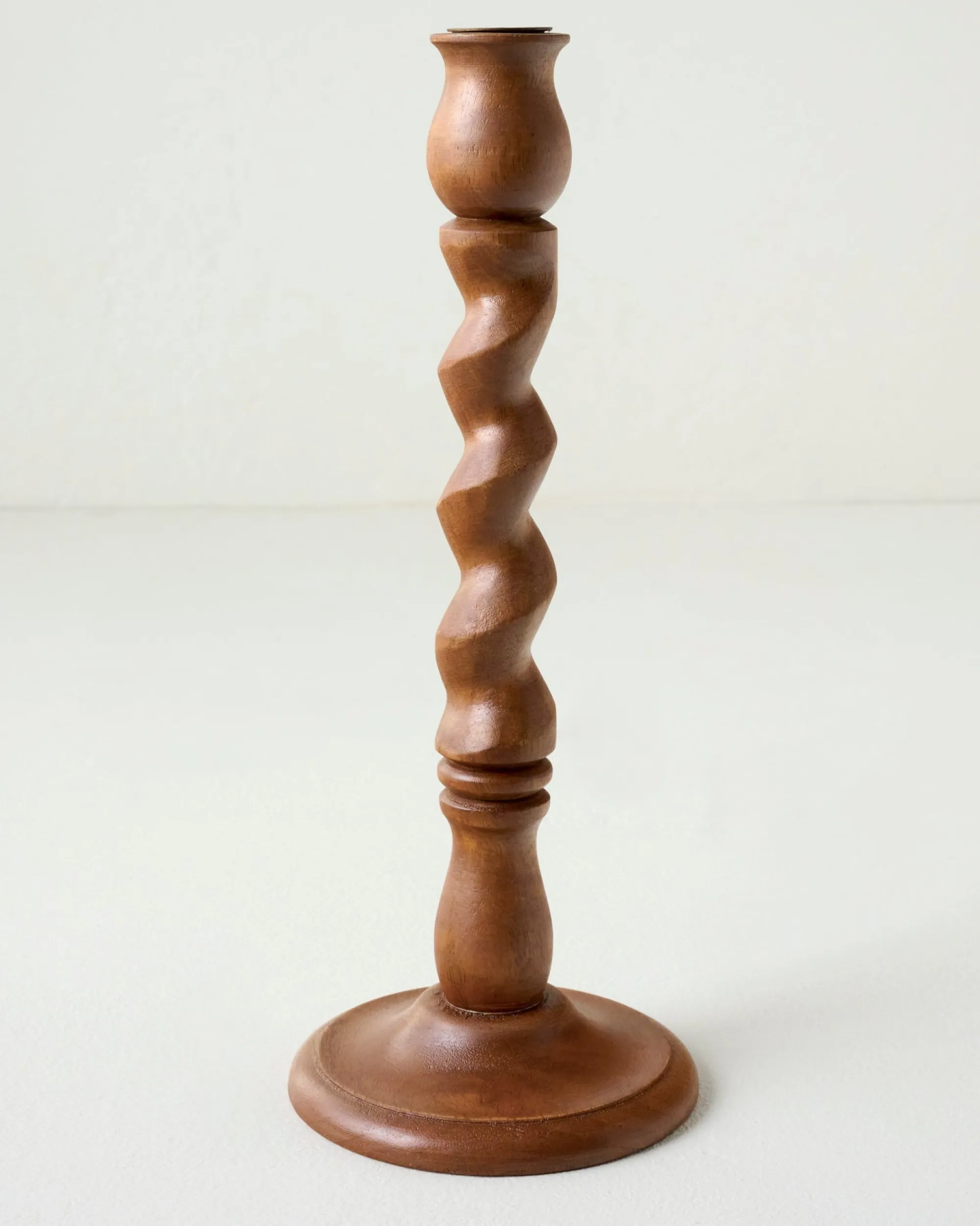 VND7974 Guru Creations Wooden Barley Twist Taper Holder
