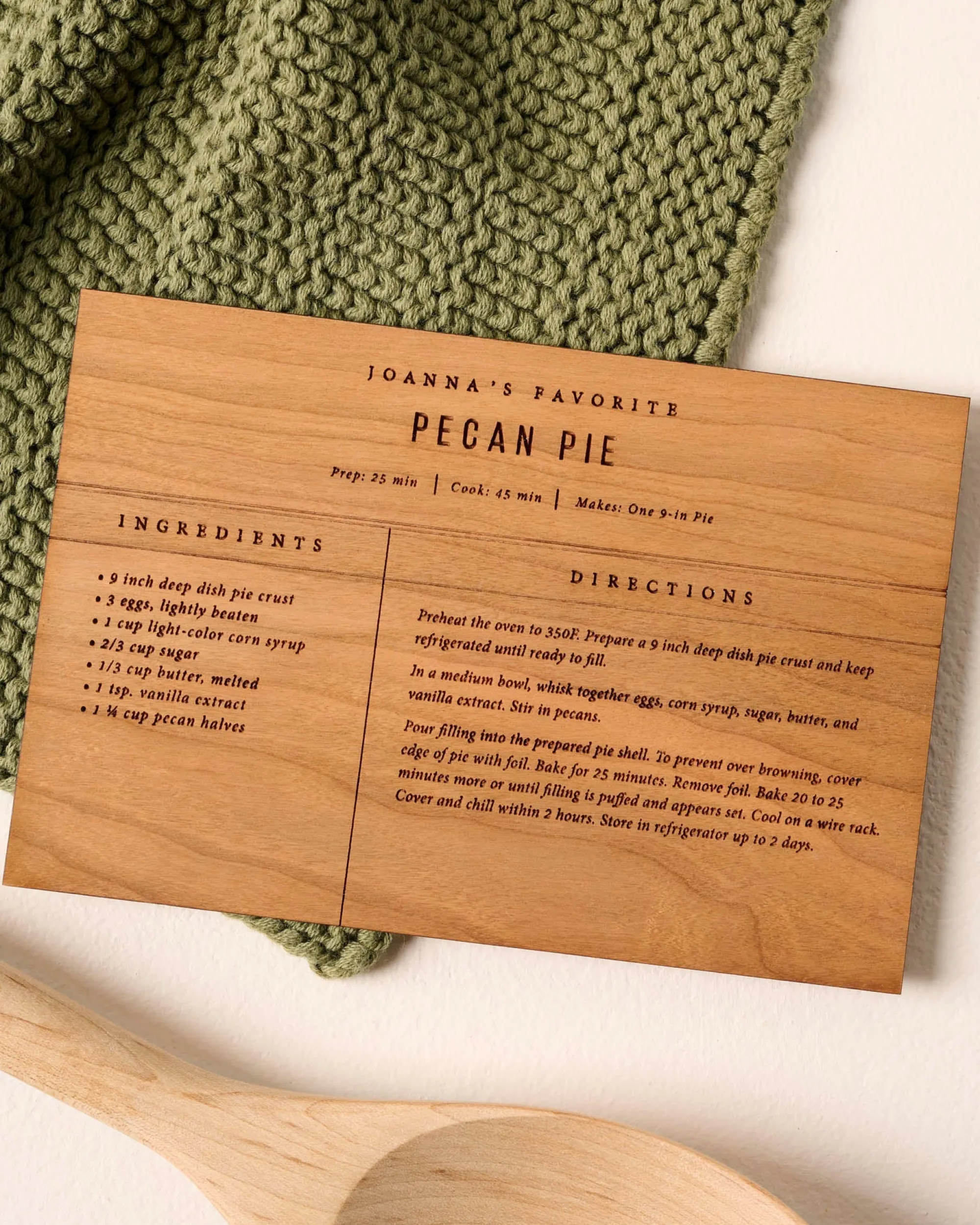 VND0556 Wordsmith Wood Shop Wooden Recipe Card